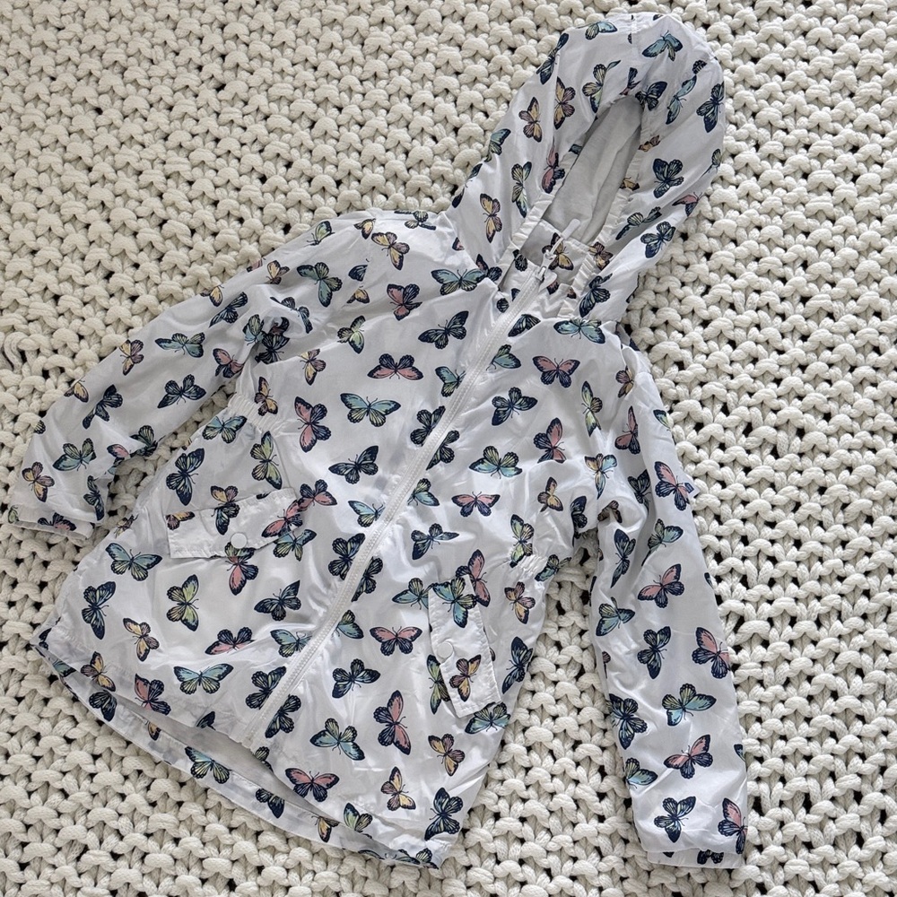 Kids Butterfly Patterned Raincoat